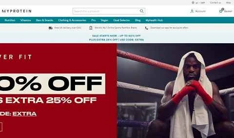 英国のプロテインパウダーブランド、Myprotein。