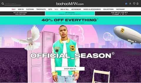 boohoo 傘下のブランド、boohooMAN オーストラリア公式ウェブサイト。