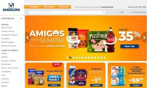 ブラジルの有名百貨店、Angeloni Superの公式サイト。