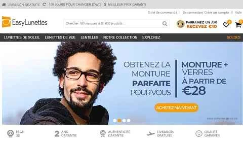 フランス最大の眼鏡店、Easy Lunettes FR
