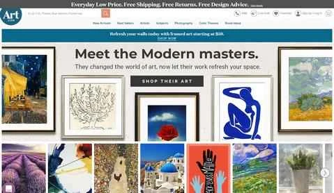 米国の美術品小売業者Art.com