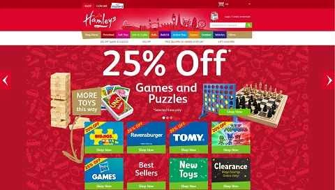 ハムリーズの公式サイト - イギリスの有名なオンラインおもちゃ店