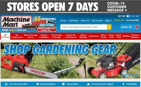 マシンマート公式サイト、英国の電動工具販売ウェブサイト