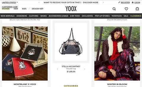 YOOX公式サイト：イタリアの高級Eコマース