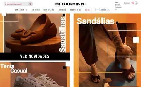 ブラジルの靴小売業者、Di Santinniの公式サイト