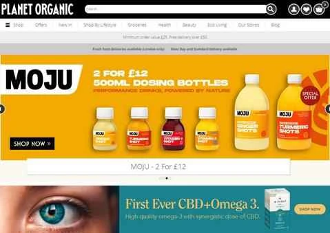 イギリスのオーガニック食品スー​​パーマーケット「Planet Organic」公式サイト