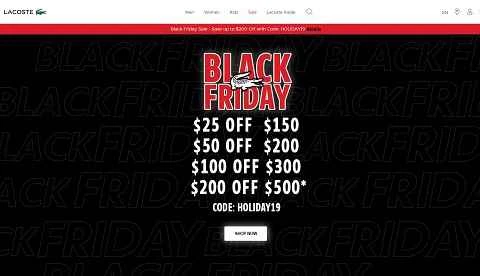 フランスのワニ皮衣ブランド Lacoste CA のカナダ公式ウェブサイト。