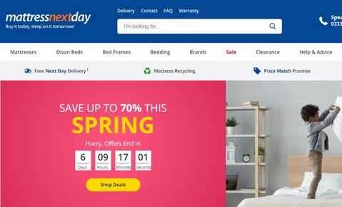 Mattressnextday公式サイト、イギリスの寝具ショッピングサイト、1ページ目 Mattressnextday官网 英国床上用品购物网站 第1张