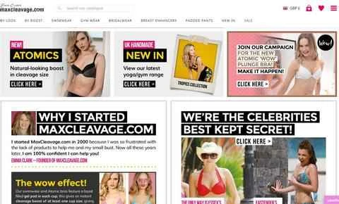 MaxCleavage公式サイト、英国のジェルブラブランドウェブサイト