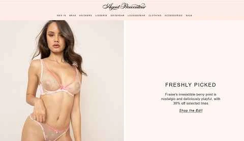 英国ロンドン発の高級ランジェリーブランド「Agent Provocateur」公式サイト。