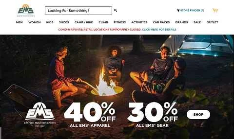 イースタンマウンテンスポーツ（EMS）公式サイト：米国プロフェッショナル登山用品ウェブサイト