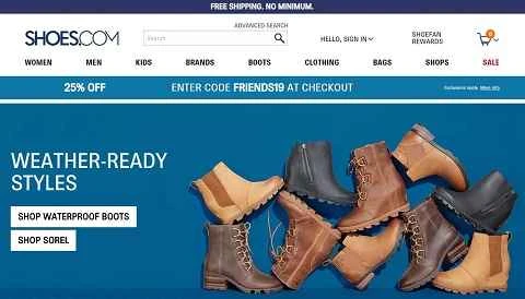 アメリカの靴ブランドのウェブサイト「Shoebuy」