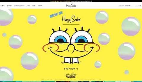 ハッピーソックスはカラフルなアメリカのソックスブランドです。