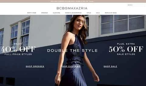 アメリカのアパレルブランド、BCBG Max Azria公式サイト。
