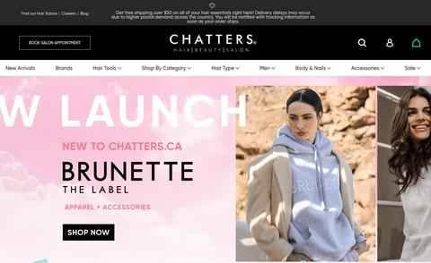 カナダのヘアケアブランド、チャッターズ公式サイト