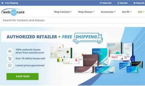 WebEyeCare公式サイト、英国の格安アイウェアオンラインショッピングサイト