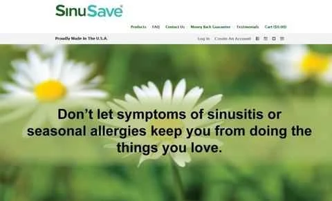 SinuSave公式サイト：米国鼻腔洗浄液