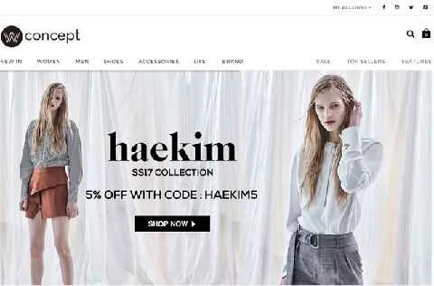 Wコンセプト公式サイト、アメリカのオンラインファッションストア