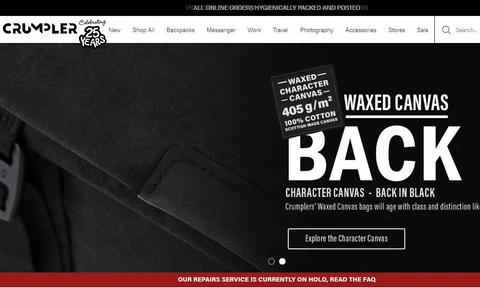 Crumpler（オーストラリアの小さなワイルドマン）公式サイト：オーストラリアのバッグブランド