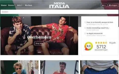 Moda Italia オランダ公式サイト - シャツのオンラインショッピングサイト