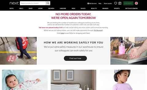 次は、イギリスのオンライン ファッション ブランドの公式サイトです。