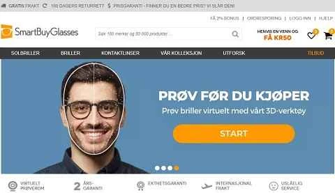 SmartBuyGlasses ノルウェー公式ウェブサイト NO. アイウェアファッション小売業者