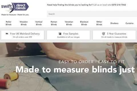 DirectBlinds 公式ウェブサイト - 英国のカスタムブラインドウェブサイト