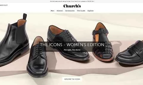 Church's Footwea US公式サイト：イギリスの有名なオックスフォードシューズブランド