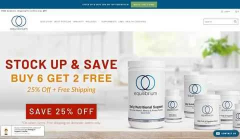 Equilibrium Nutritionの公式ウェブサイト：アメリカの健康とライフスタイルのブランド