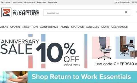 ナショナルビジネスファニチャー公式ウェブサイト（米国）