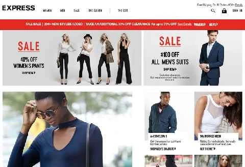 アメリカンカジュアルウェアブランド「エクスプレス」。