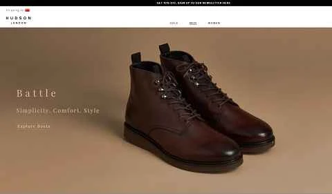 英国ロンドンのハドソン シューズ公式サイト。