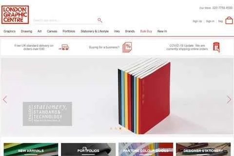 ロンドン・グラフィック・センターの公式ウェブサイト、英国の画材ウェブサイト