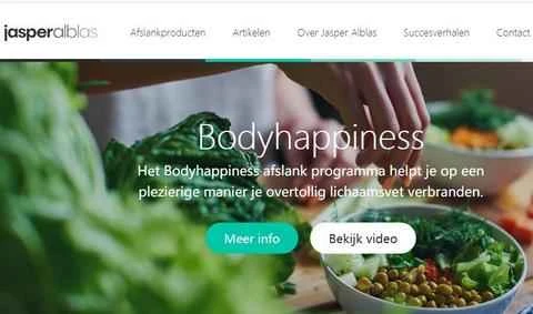 Jasper Alblas 公式ウェブサイト NL オランダ減量プログラムウェブサイト