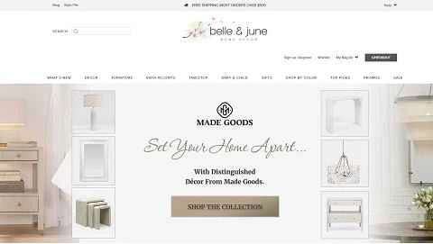 アメリカのファッションとインテリアのウェブサイト「Belle & June」