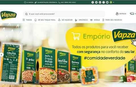 ブラジルの真空食品を扱うVapzaの公式サイト。