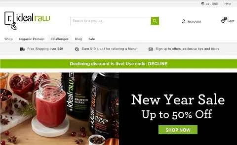 IdealRaw 公式サイト: よく知られているアメリカの健康とウェルネスのブランド。