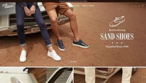 オーストラリアのハンドメイドシューズブランド、RMWilliams UKのウェブサイト