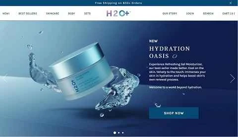 H2O+公式サイト、アメリカのH2O+ブランド