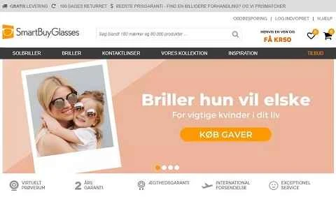 SmartBuyGlasses デンマーク公式ウェブサイト DK Eyewear ファッション小売業者