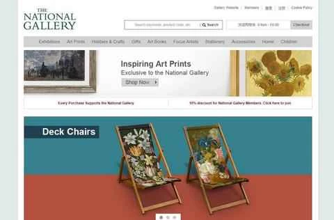 ナショナル・ギャラリー公式サイト、英国の美術品販売ウェブサイト