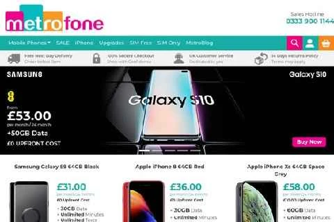 メトロフォン公式サイト 英国の携帯電話ワンストップショップ