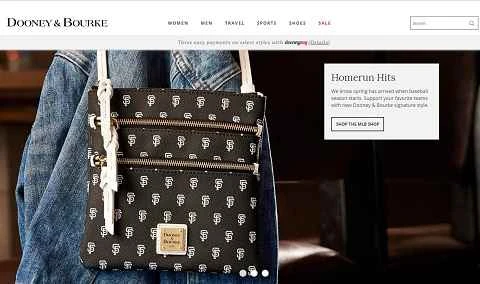 アメリカの有名ファッションアクセサリーブランド「ドゥーニー＆バーク」のウェブサイト