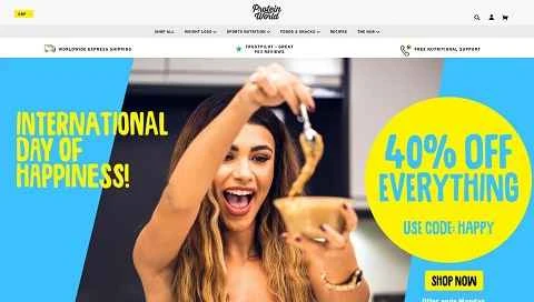 英国のプロテインパウダーブランド、Protein World。