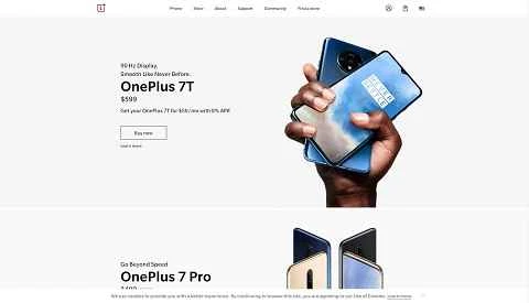 OnePlus USウェブサイト