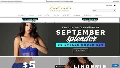 アメリカのランジェリーブランド、フレデリックス・オブ・ハリウッド。