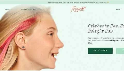 Rowan、米国のイヤリングギフトボックスのウェブサイト