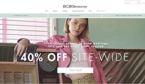アメリカの婦人服ブランド、BCBGenerationの公式サイト。