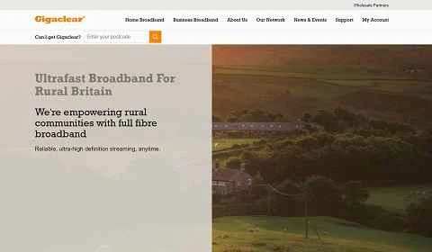 Gigaclear公式サイト：英国の地方ブロードバンドサービスプロバイダー