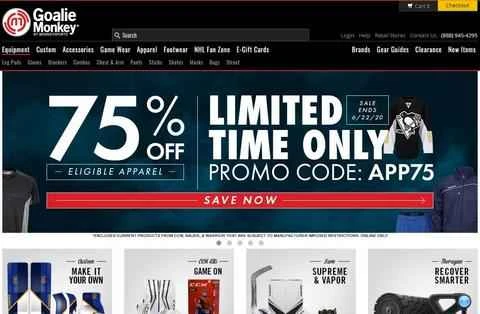Goalie Monkey 公式ウェブサイト - 米国ホッケー用品ウェブサイト - ページ 1 Goalie Monkey官网 美国曲棍球装备网站 第1张